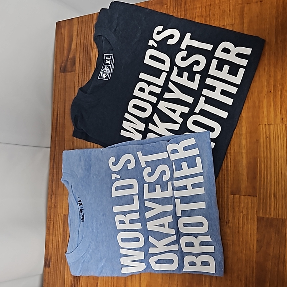 World's Okayest Brother tees